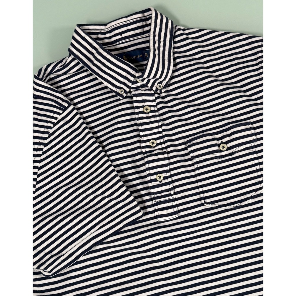 Ralph Lauren Polo Shirt Men's Xl Classic Fit Striped Pony Casual DadCore